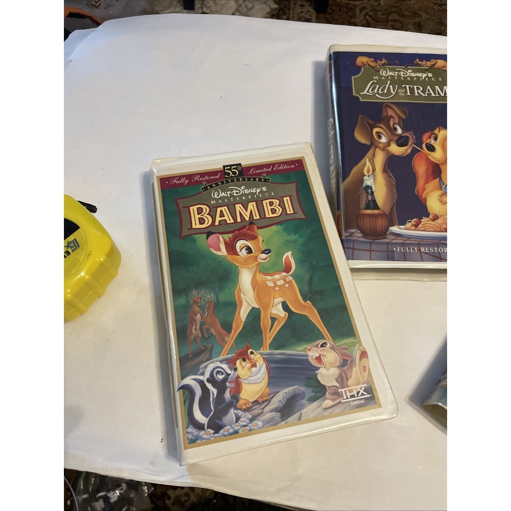 Disney VHS Classics Lot –Bambi, Lady And Tramp And Sleeping Beauty Fully Restore - Picture 2 of 7